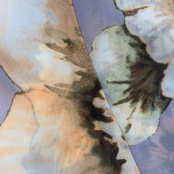 Roz & Ali Purple Floral Sleeveless Cowl Neck Midi Dress Size 14 Fairy Whimsy Y2K - Picture 16 of 16